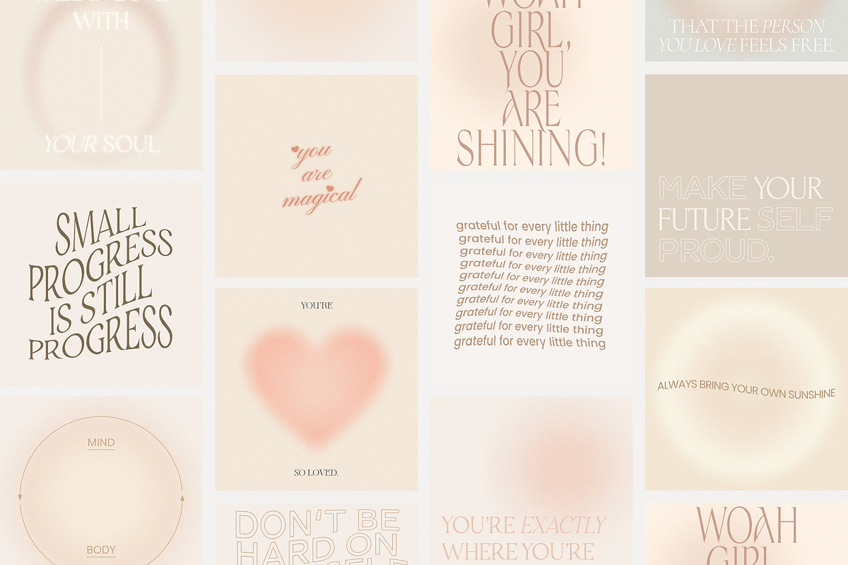 Instagram Quotes Posts Stories PS, a Social Media Template by Love Radiation Studio (Photo 2 of 22)