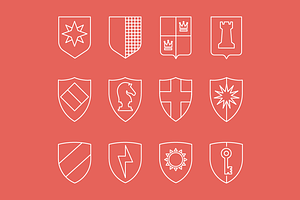 12 Shields Icons