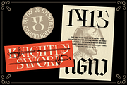 Chroma Jeans, a Blackletter Font by Sitintahitam (Thumbnail 6 of 9)