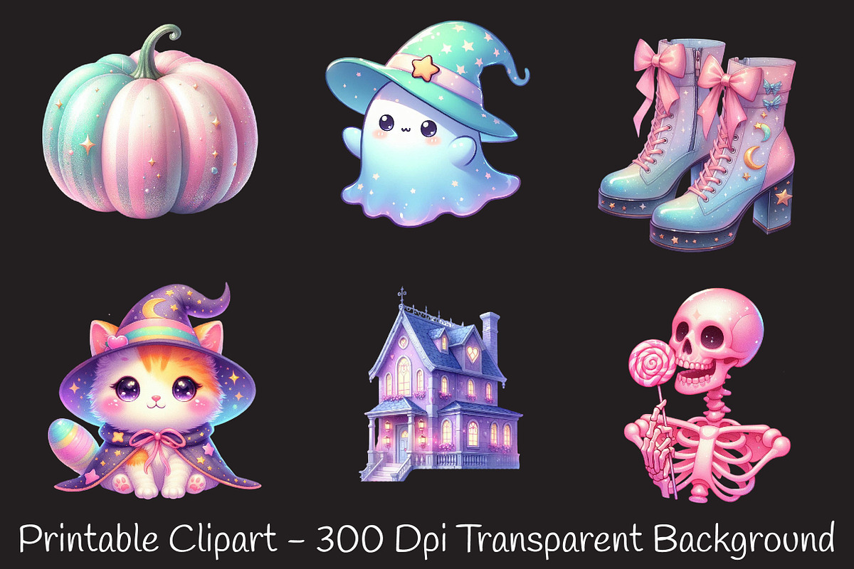 Pastel Halloween Sublimation, an Illustration by RobertsArt (Photo 2 of 5)