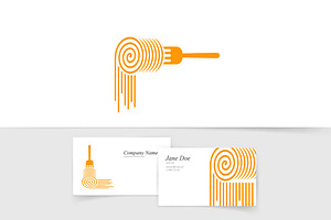Pasta Spaghetti Noodle Food Logo