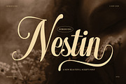 Nestin Elegant Script Font, a Script Font by Graphicxell (Thumbnail 1 of 8)