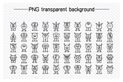 100 Cute Monster Character Icons Set, an Outline Icon by Designfour (Thumbnail 3 of 7)