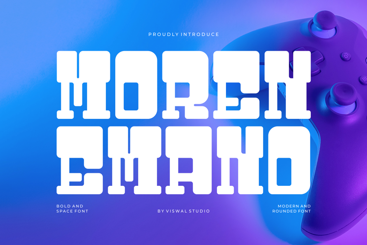 Moren Emano - Modern Bold Font, a Sans Serif Font by Viswal Studio (Photo 1 of 7)