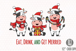 Farm Animal Christmas Cow Quotes PNG, an Illustration by Designking