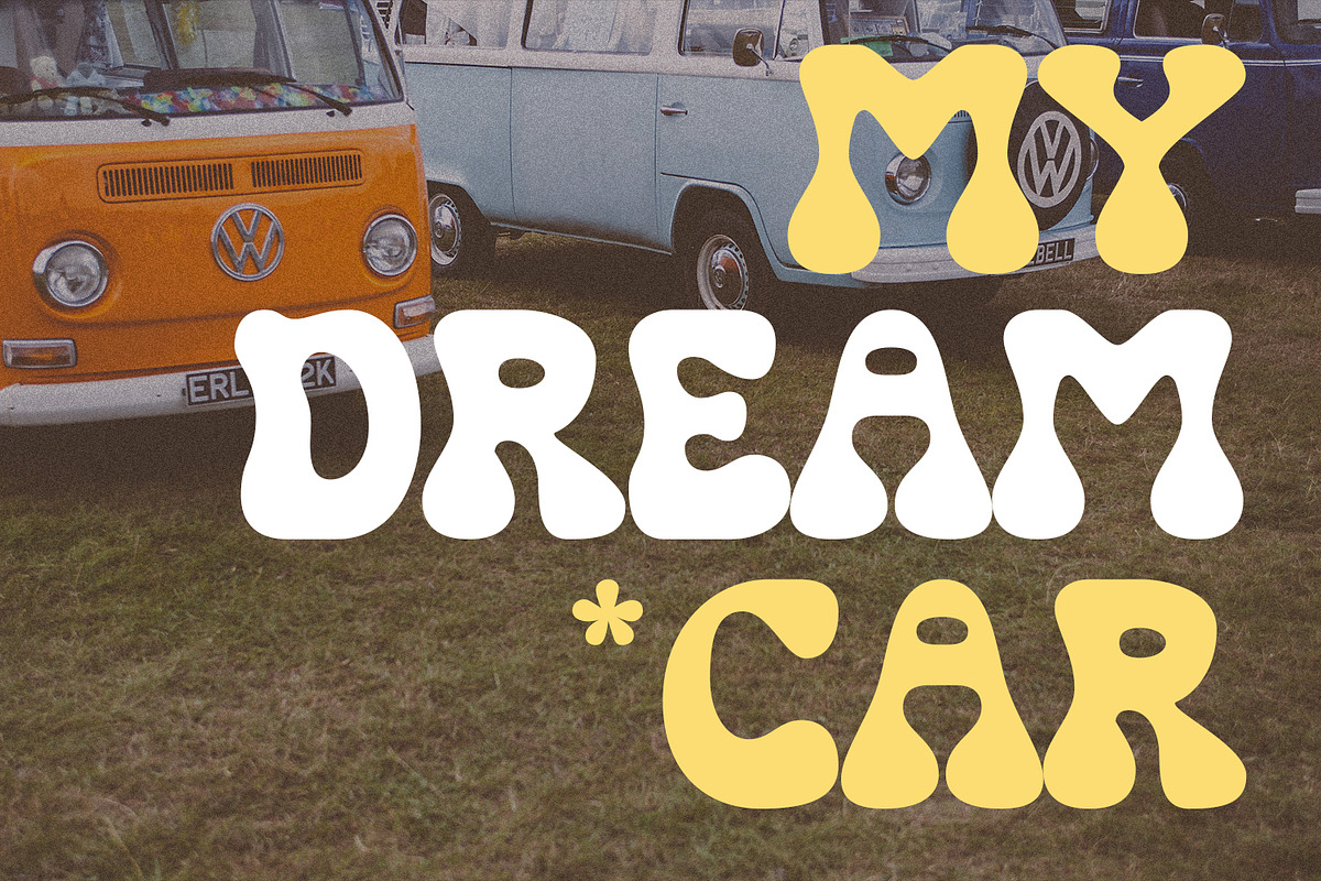 Utopis - Retro Groovy Font, a Script Font by AQR Studio (Photo 3 of 9)
