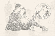 AI Scribble Art Photoshop Actions, an Action Add-On by SparkleStock (Thumbnail 6 of 9)