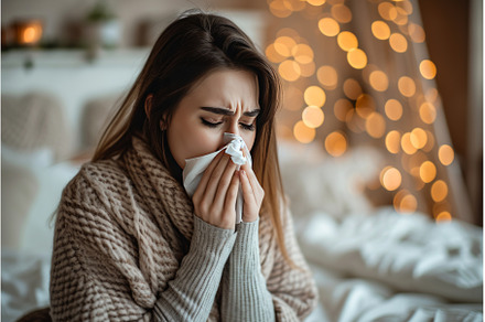 Closeup portrait of sick woman, a Person Photo by Jan Jack Russo Media