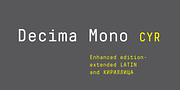 Decima Mono Cyr, a Sans Serif Font by TipografiaRamis (Thumbnail 1 of 8)
