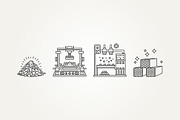 manufacturing process line art icon, an Outline Icon by Blazybone (Thumbnail 1 of 2)
