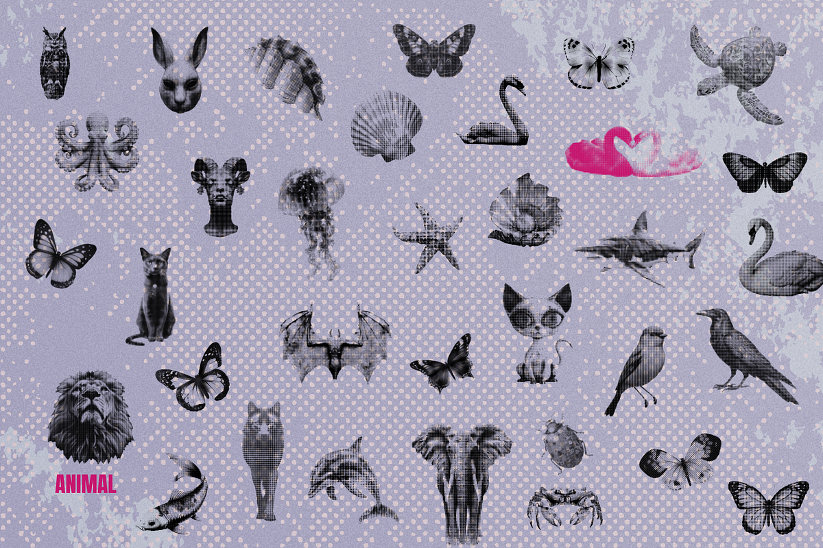 Halftone Retro Clipart Collection, an Object Graphic by JulsIst (Photo 4 of 11)