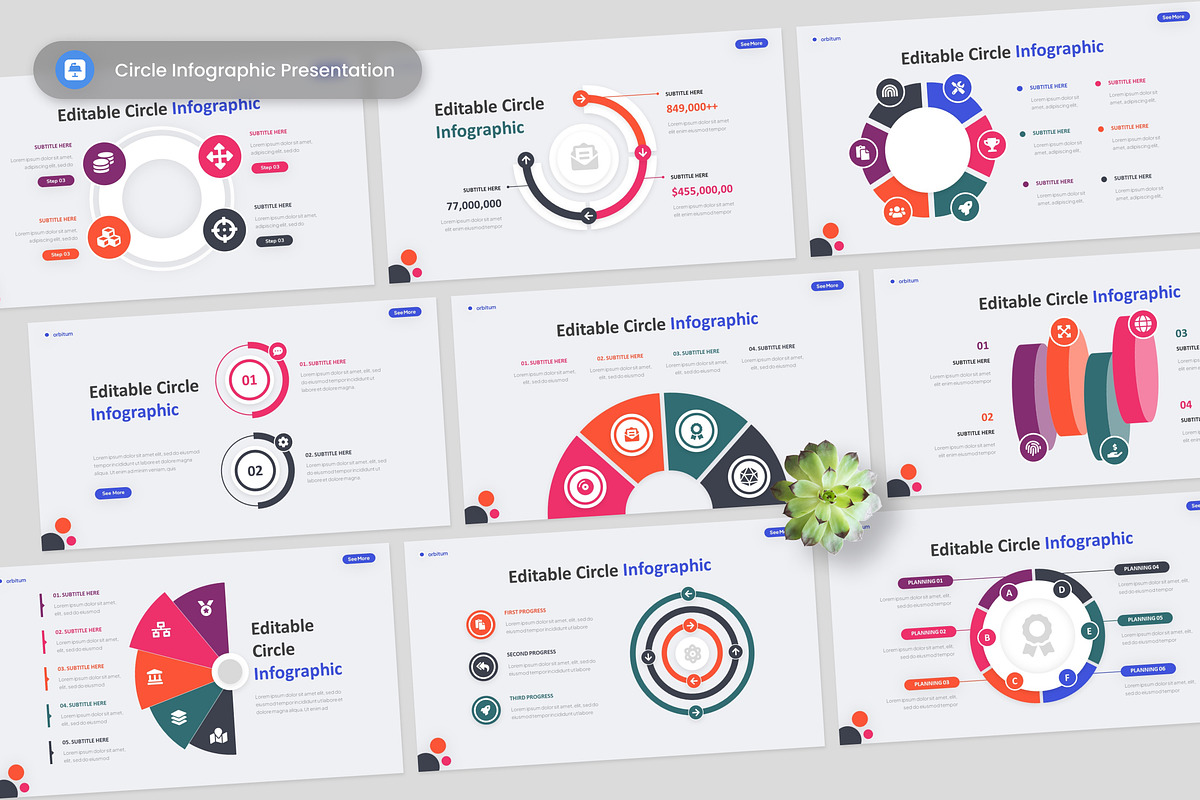 Circle Infographic Keynote, a Presentation Template by Antstheme (Photo 1 of 2)