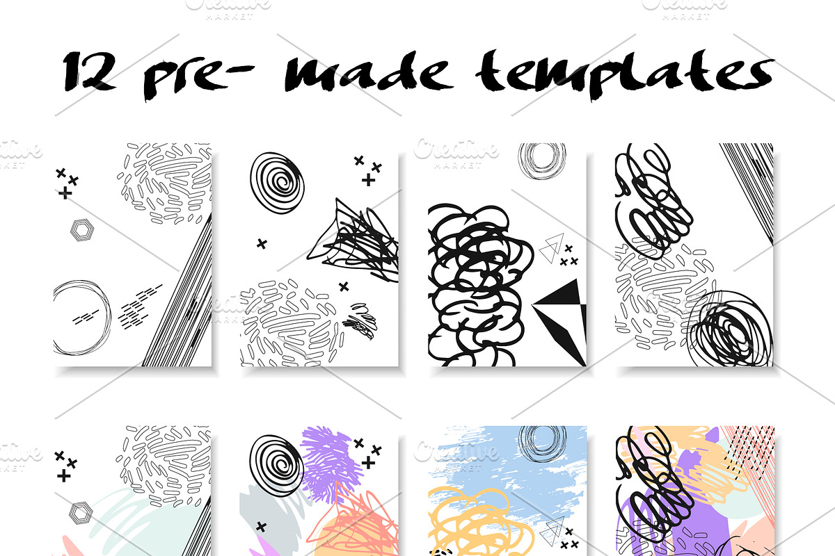 Templates, patterns, elements., a Decorative Illustration by Polanika (Photo 9 of 12)