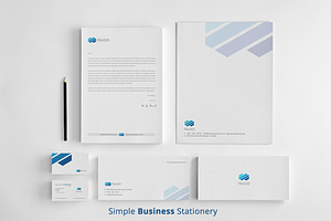 Simple Business Stationery, a Stationery Template by azadcsstune