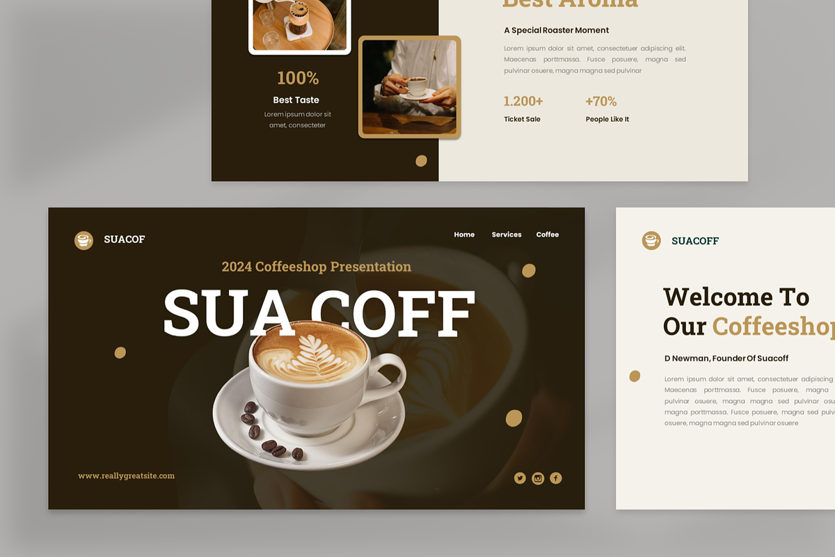 Suacoff Coffee - Powerpoint, a Presentation Template by GraphauseProject (Photo 3 of 7)