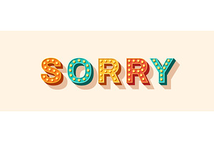 Sorry icon text logo, an Object Illustration by kotoffei