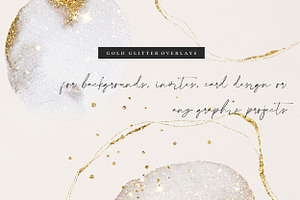 Gold Watercolor Shapes Png Overlays