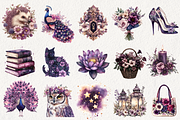 Magical Celestial Garden Clipart, an Illustration by NadiaTheronArt (Thumbnail 2 of 5)