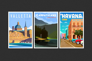 Travel Posters Set. Vol.3