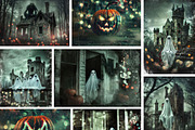 Haunted Halloween Backgrounds, a Seasonal Illustration by pictures for you (Thumbnail 7 of 17)