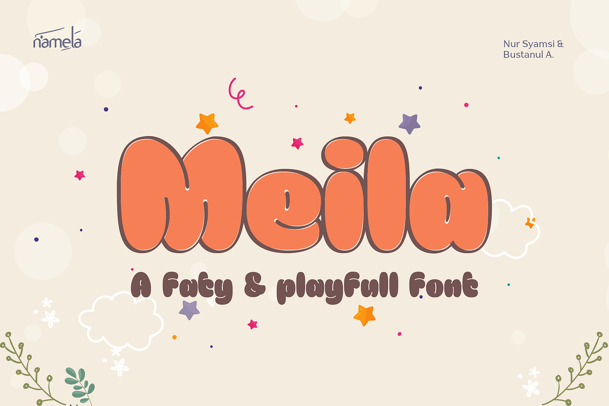 Meila - Cute & Cheerful Font Family, a Sans Serif Font by Namela Studio (Photo 1 of 7)