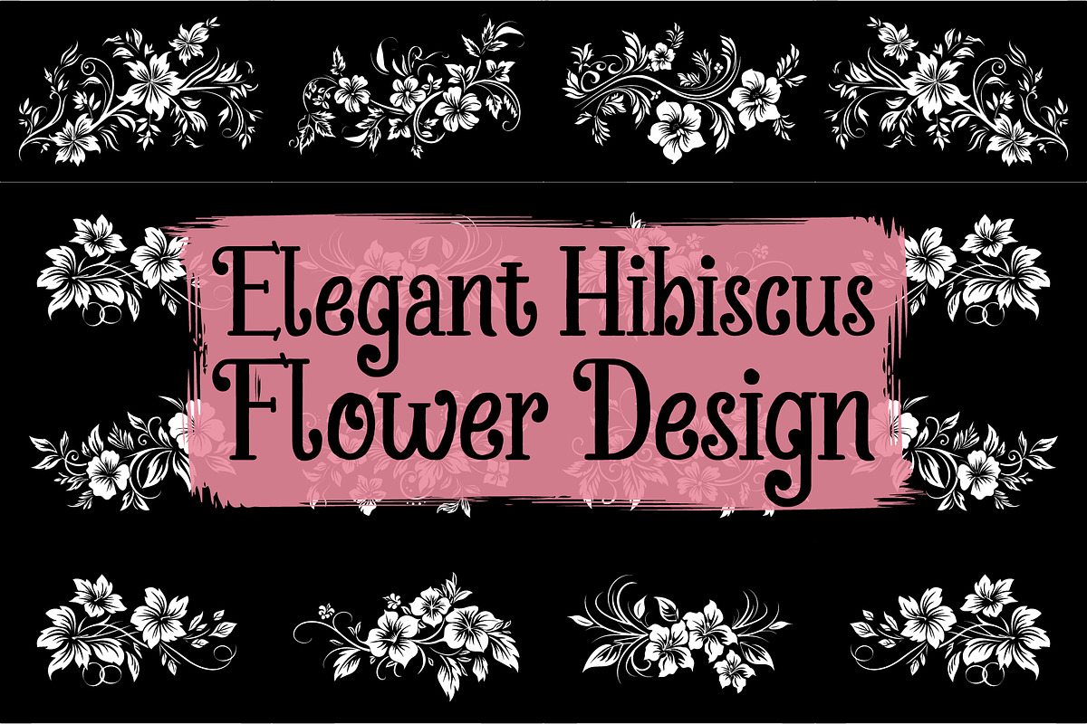 Elegant Hibiscus Flower Silhouette, an Illustration by Designs_River