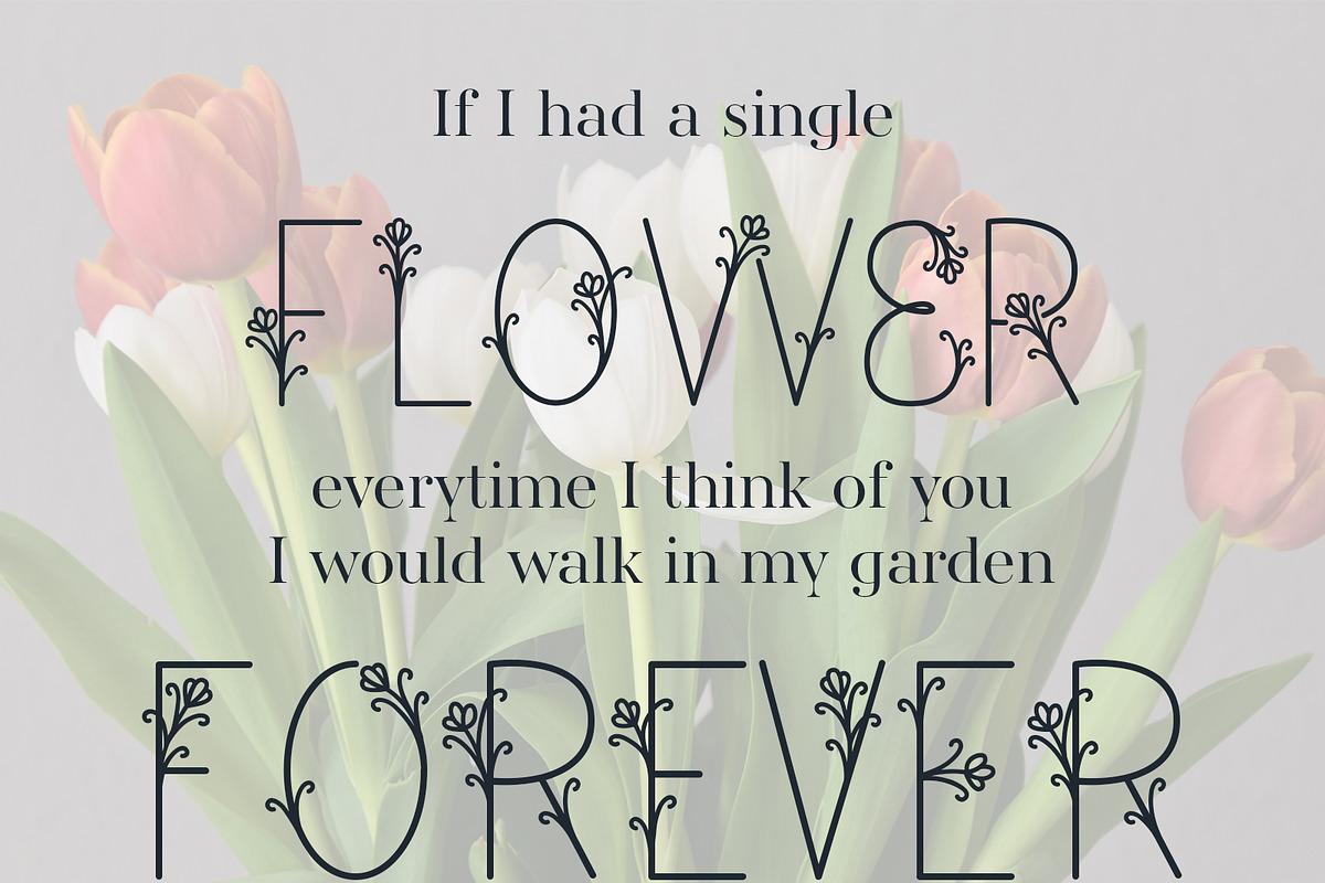 Bloom | A Delicate Decorative Font, a Font by Emalee Roth (Photo 5 of 5)