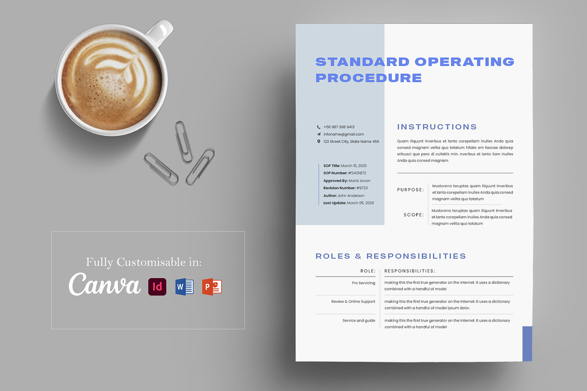 Standard Operating Procedure (SOP), a Stationery Template by Niofix (Photo 3 of 6)