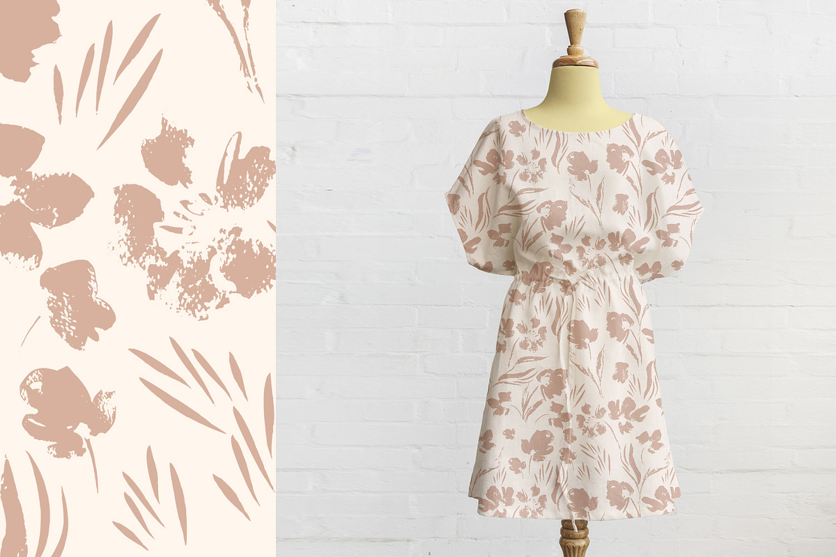 Powder Flower Prints, a Pattern Graphic by MalyskaStudio (Photo 11 of 13)