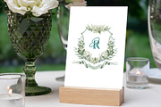 Watercolor Crest with AR RA Initials, an Object Illustration by GraphicsByNaeem (Thumbnail 4 of 4)