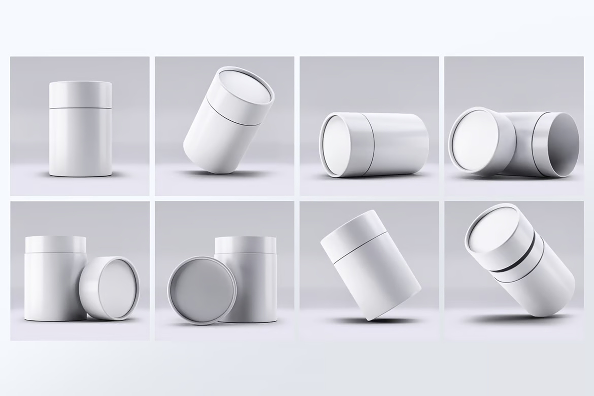 Cardboard Tube Packaging Mock-Up, a Packaging Mockup by Se٧enStudio (Photo 5 of 8)