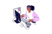 People study at desk set, an Education Illustration by PaperTrident (Thumbnail 11 of 19)