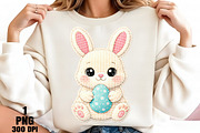 Cute Easter Bunny Holding Egg PNG, an Illustration by Daily.Designs (Thumbnail 2 of 5)