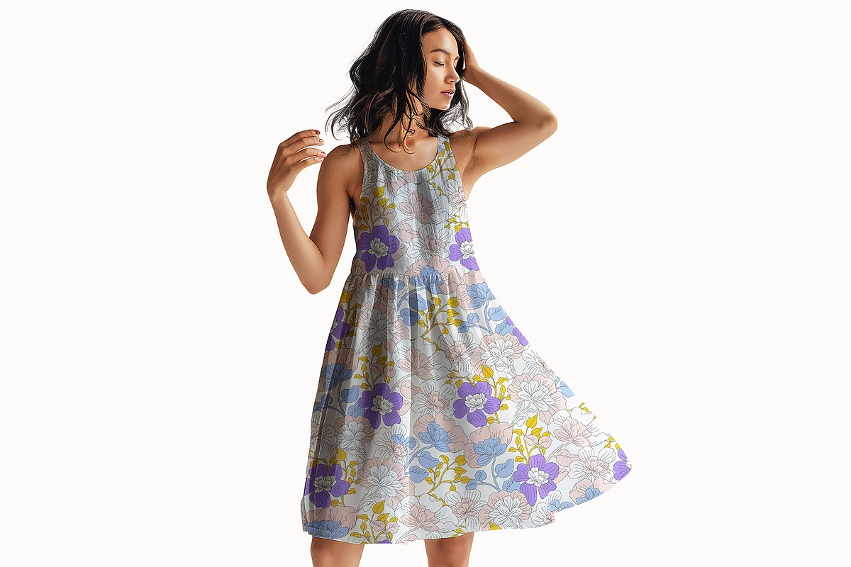 Botanical Summer Floral Pattern, a Pattern Graphic by StudioGlouna (Photo 3 of 9)