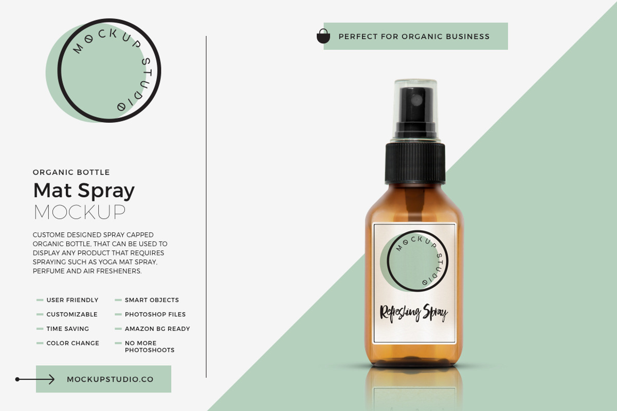 Organic Spray Bottle Mockup, a Product Mockup by Mockup Studio (Photo 2 of 4)