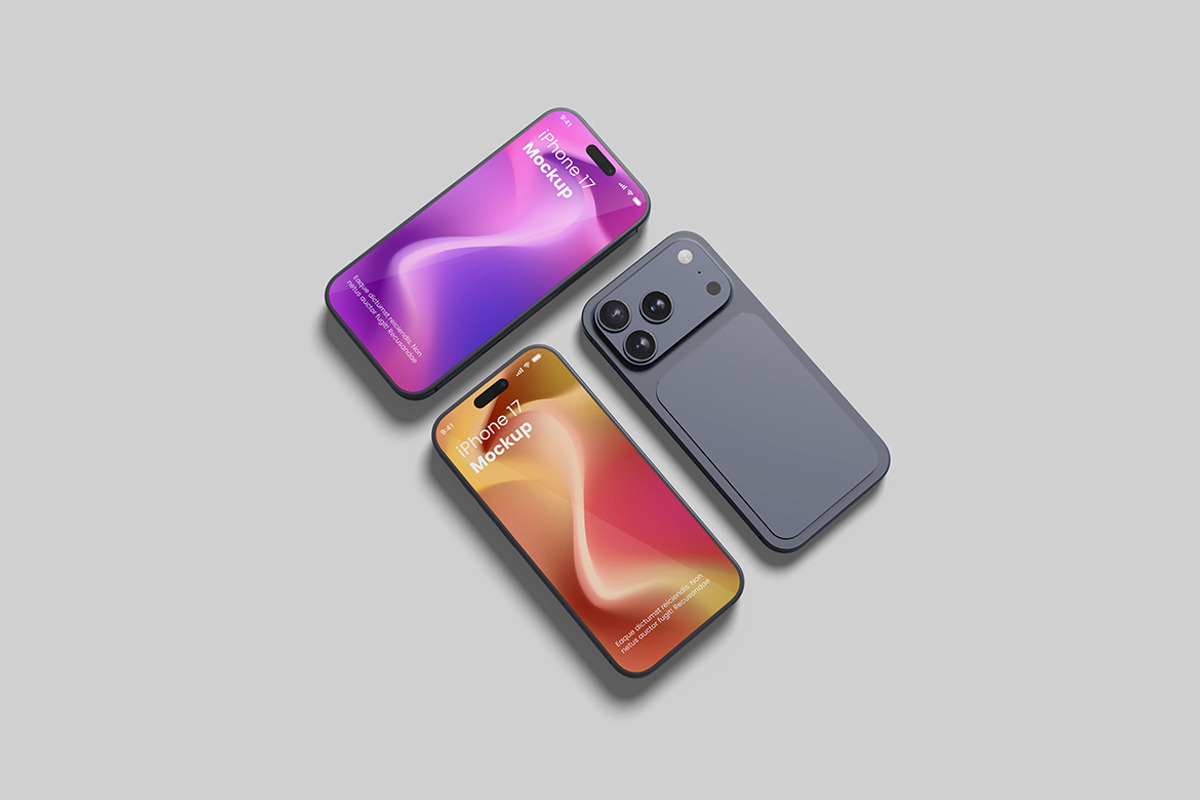 Minimalist iPhone 17 Mockup, a Mockup by ianmikraz (Photo 3 of 5)