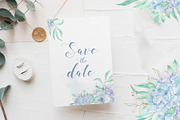 Watercolor hydrangea & eucalyptus, a Decorative Illustration by Re_Margarita_Art (Thumbnail 9 of 10)