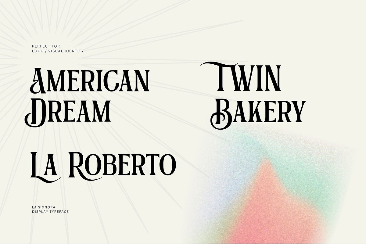 La Signora - Display Serif, a Serif Font by Nirmana Visual (Photo 6 of 9)