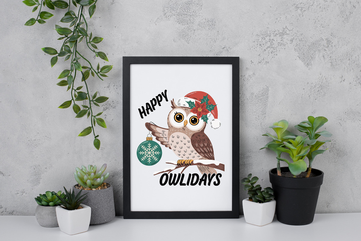 Owlidays Funny Christmas Sublimation, an Illustration by Daily.Designs (Photo 4 of 5)
