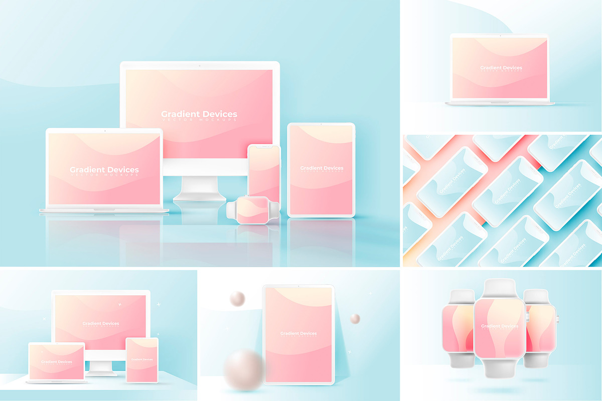 Realistic & Colorful Vector Devices, an iPhone Mockup by AndrewPixel (Photo 1 of 7)