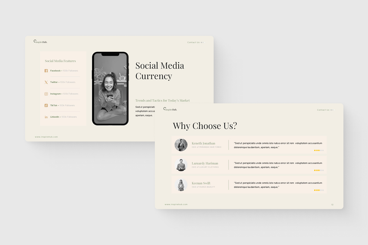Clean & Minimal Business Powerpoint, a Presentation Template by SquidPixey (Photo 3 of 6)