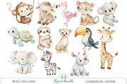 Safari Adventures watercolor clipart, an Illustration by MockupWizard (Thumbnail 3 of 7)