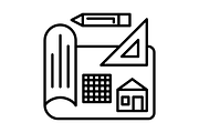 Blueprint Paper Line Icon, an Outline Icon by Pexelpy (Thumbnail 2 of 2)