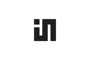 Letter I and N Logo Design