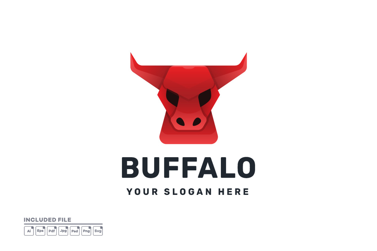 Buffalo Gradient Colorful Logo, a Branding & Logo Template by yuanesei