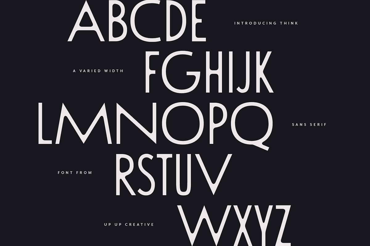 Think Sans Serif Font Family, a Sans Serif Font by Up Up Creative (Photo 3 of 13)
