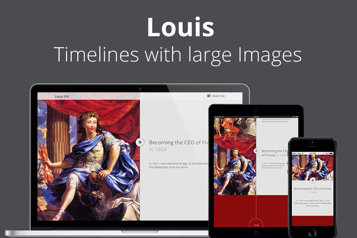 Louis - Timeline, Portfolio, Resume, a HTML Template by Holl (Photo 1 of 3)