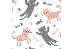 Childish Seamless Pattern With Cute