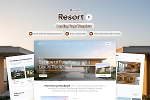Paraoasis - Resort Landing Page, a Landing Page Template by Font Kingdom