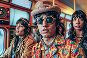 Psychedelic 70s Road Trip Portraits, a Person Illustration by StockVerse Creative (Thumbnail 4 of 4)